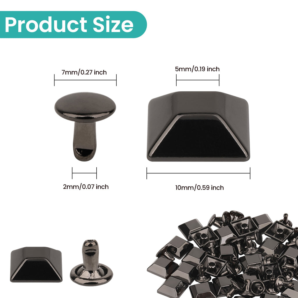 Pyramid Bag Feet Rivets – Decorative Metal Studs - 25pcs