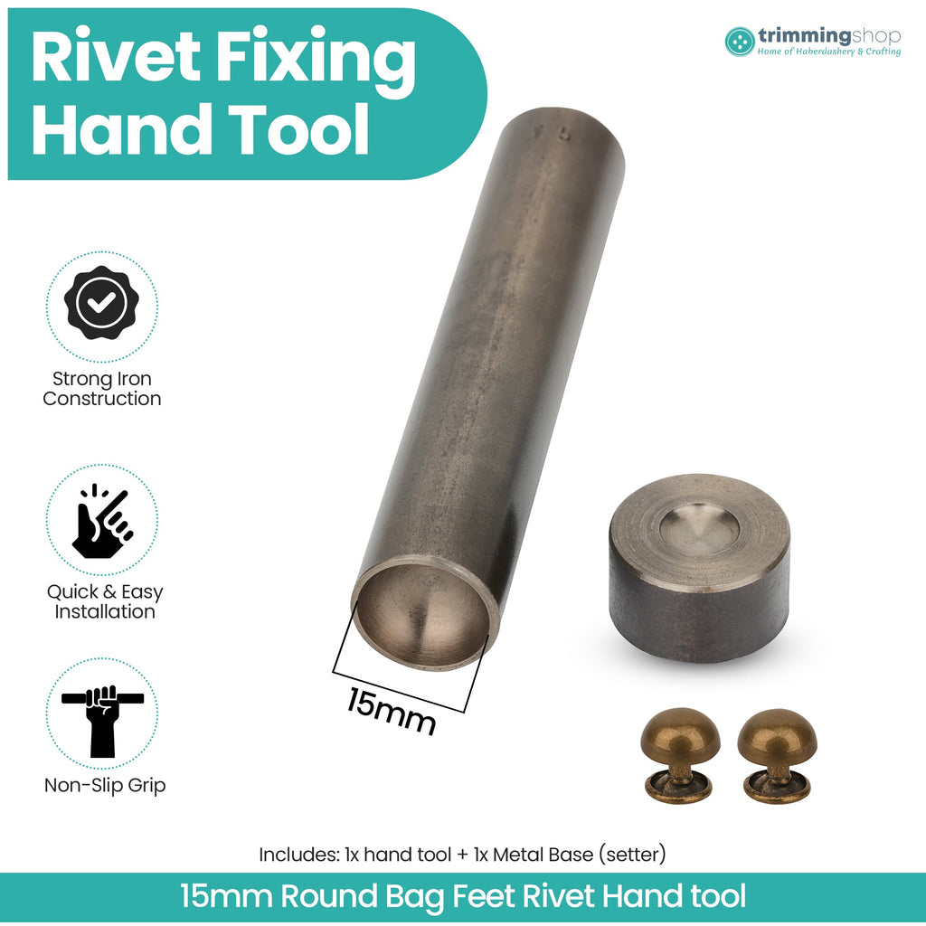 Half Round Bag Feet Hand Punch Tool - 12mm / 15mm