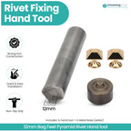 Pyramid Rivet Punch Tool & Base Setter - 10mm / 12mm