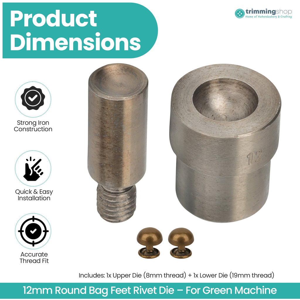 Round Bag Feet Rivet Die Set for Green Hand Press Machine
