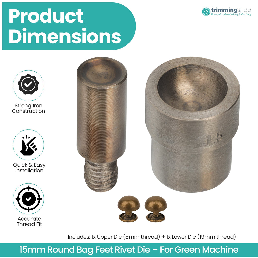 Round Bag Feet Rivet Die Set for Green Hand Press Machine