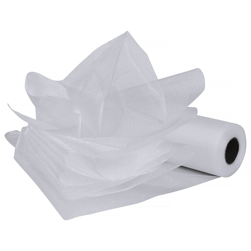 25m x 29cm Organza Sheer Roll - White