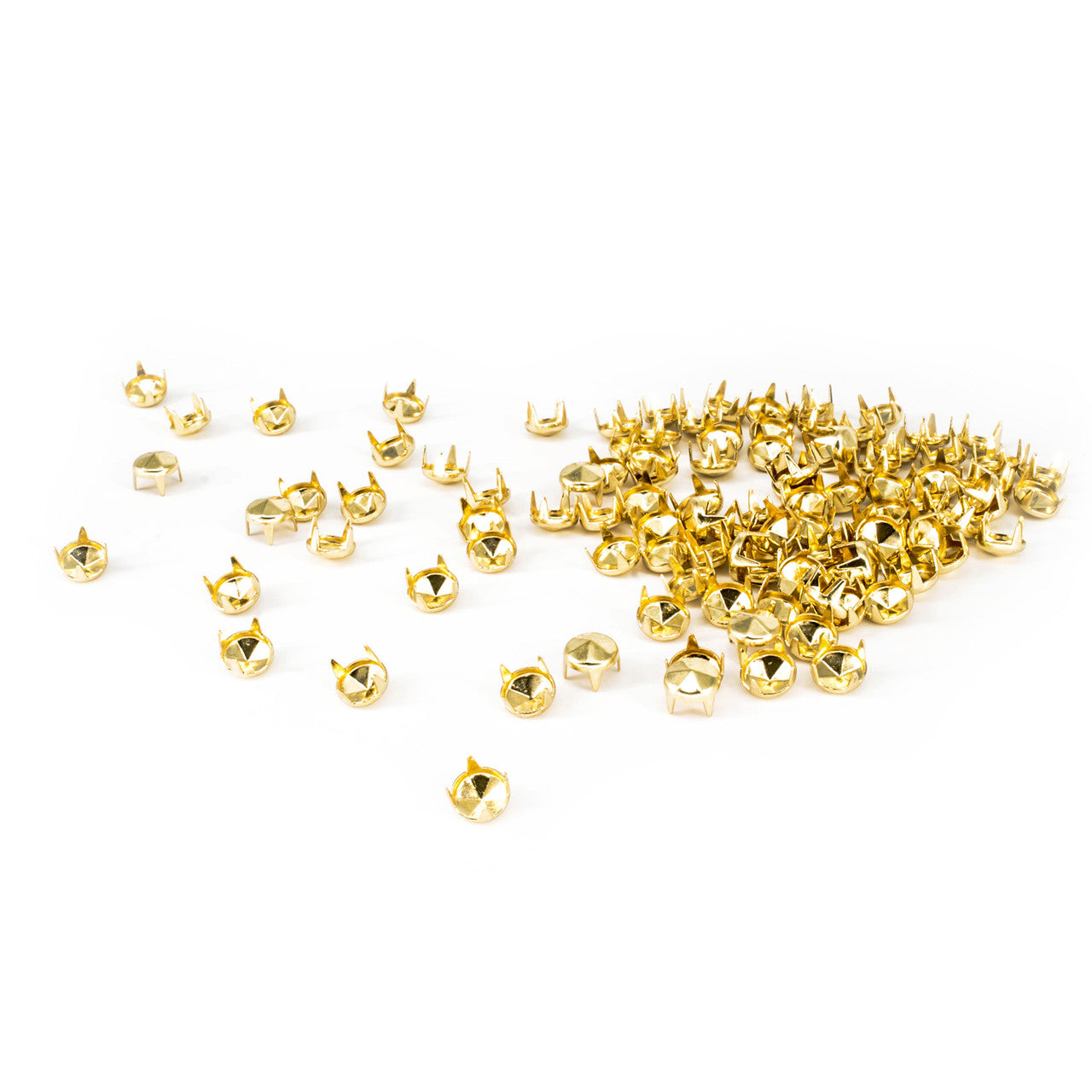 5mm Round Head Punk Spike Studs with 4 Nail Prong - (Pack of 100)
