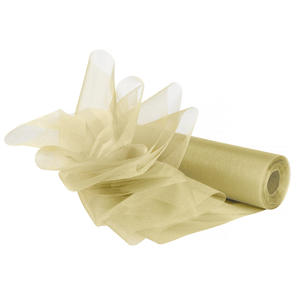 25m x 29cm Organza Sheer Roll - Ivory