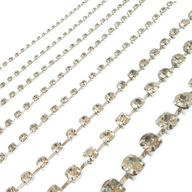 4.5mm Diamante Silver Trim Chain - 2m