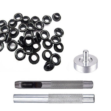 5mm Double Sided Brass Eyelets with with 3-Part Fixing Hand Tool