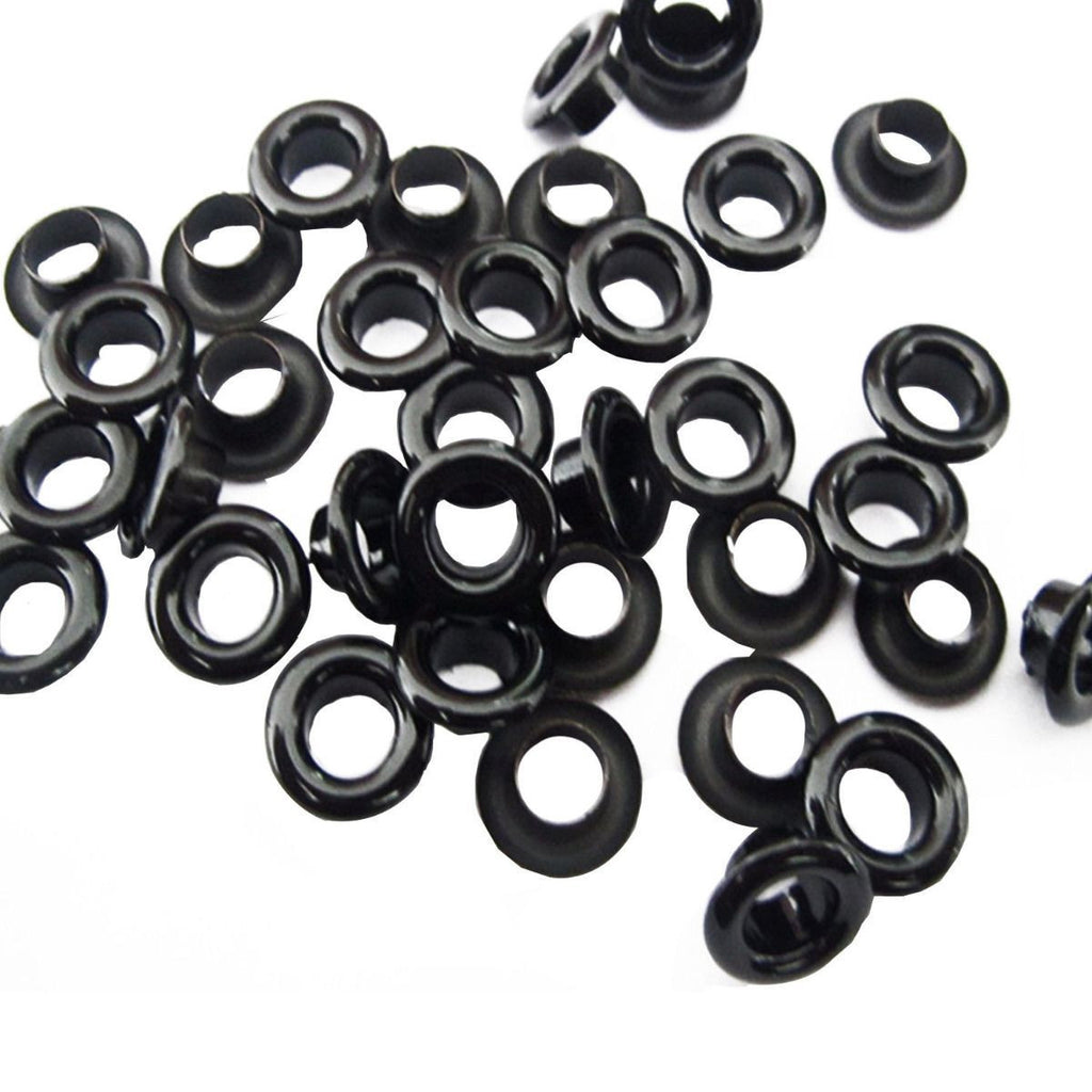 5mm Double Sided Eyelets, Black - (Pack of 100)