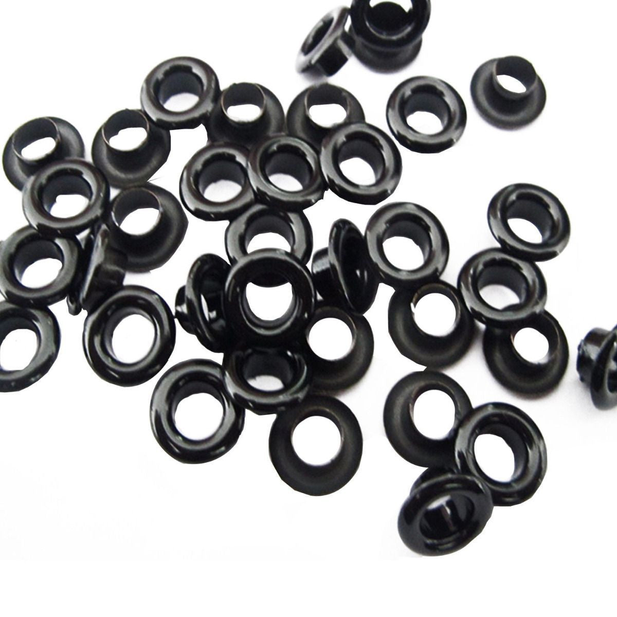 5mm Double Sided Eyelets, Black - (Pack of 100)