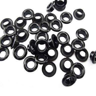 5mm Double Sided Eyelets, Black - (Pack of 100)