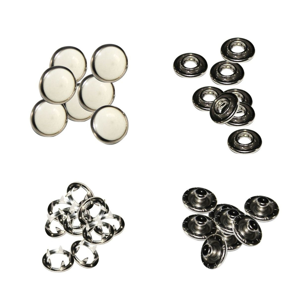 9.5mm Pearl White Cap Snap Poppers