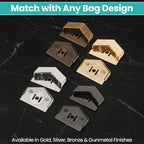 Triangular Edge Lock Plates (Set of 2) - Bronze, Gold, Gunmetal, Silver