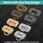 Rectangular Plate Covers with D-Ring Handles- Bronze, Gold, Gunmetal, Silver