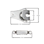 9mm Trouser Hook and Bar Fasteners - Silver