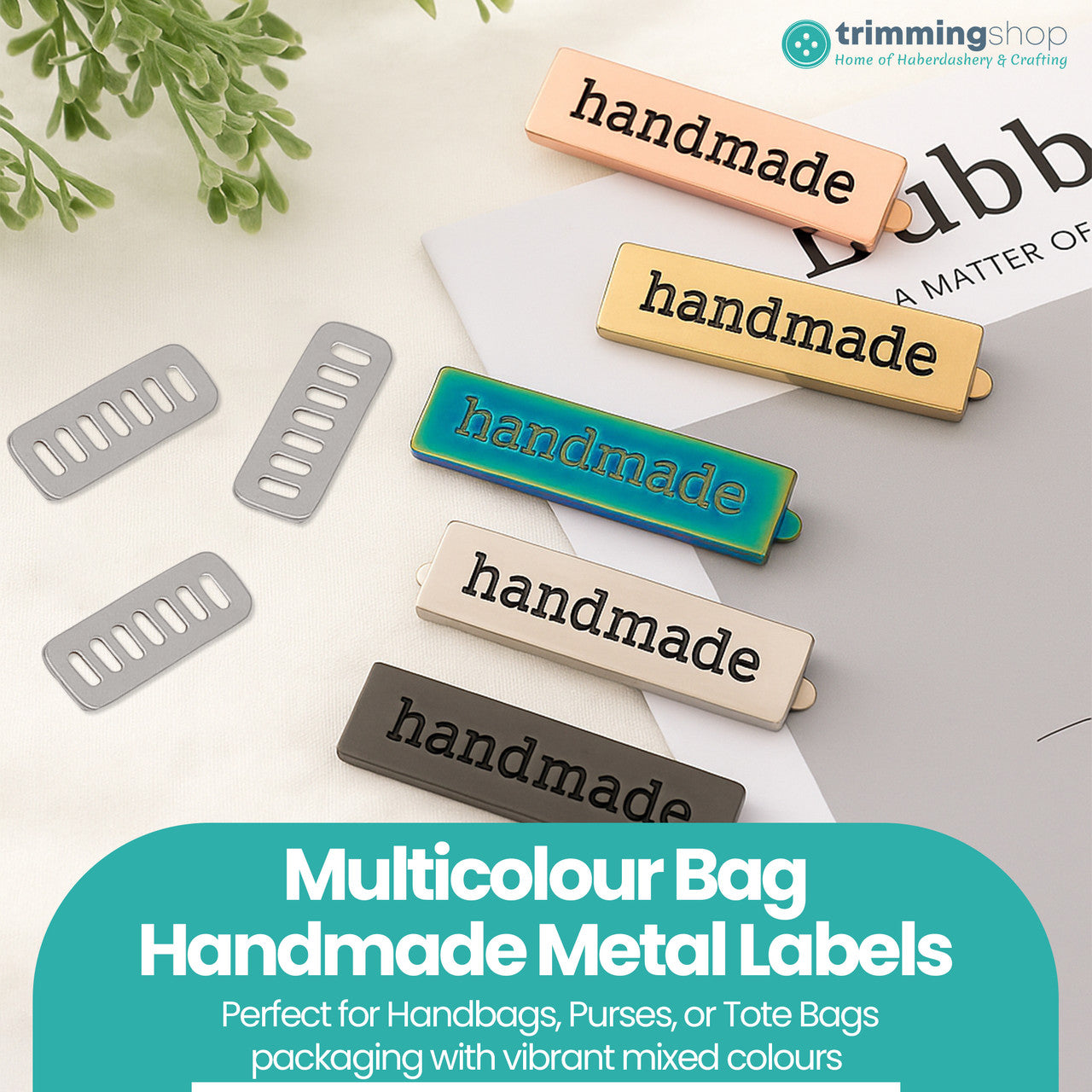 Handmade Metal Labels – 3.5cm x 1cm (Pack of 5)