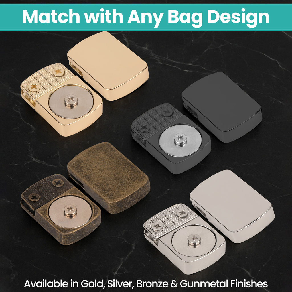 Rectangular Edge Buckle Plates - Bronze, Gold, Gunmetal, Silver