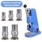 Blue Fabric Button Covering Hand Press Machine + Die Set