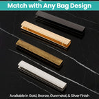 Rectangular Bag Edge Plate with Screws - Bronze, Gold, Gunmetal, Silver