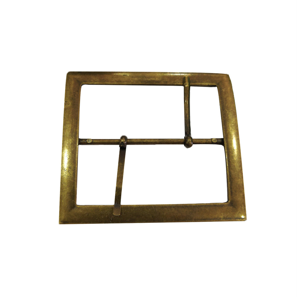 Brass Large Rectangle Belt Buckle