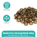 Half Round Bag Feet Rivets – Metal Dome Studs 25pc