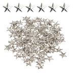 12mm Silver Star Studs with Prongs - Pack of 50