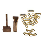 Brass Oval Eyelets with Washers and Fixing Hand Tool (Pack of 50)