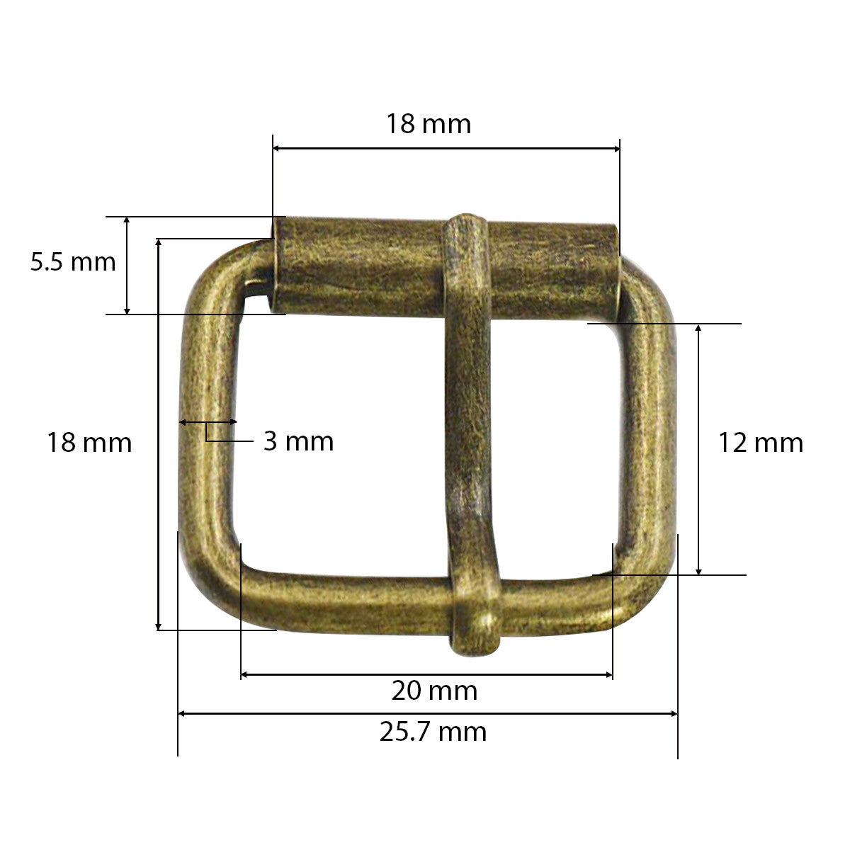 20mm Roller Buckle (Pack of 2)