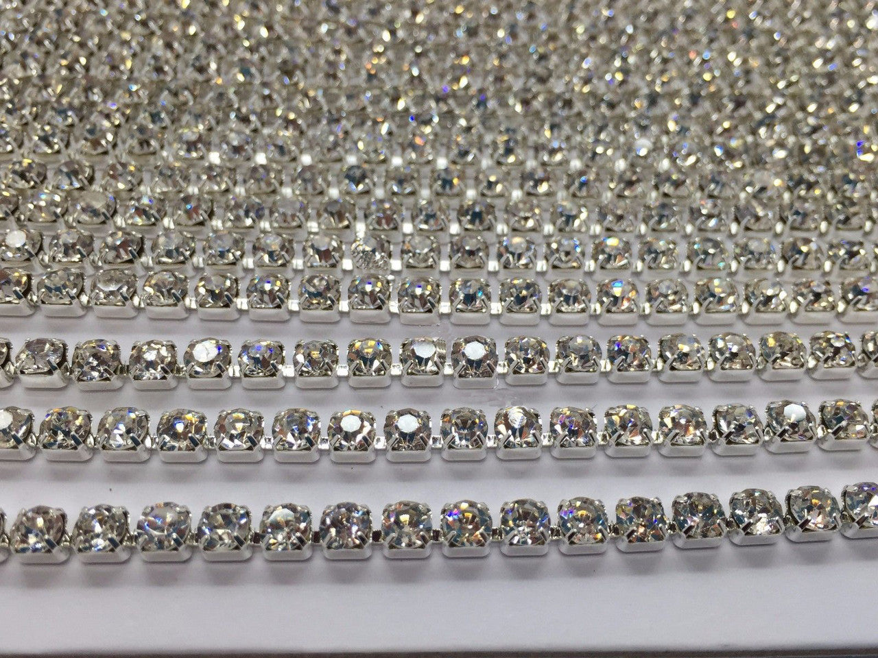 Trim with Silver Square Diamantes