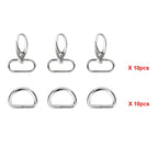 Metal Snap Hook & D Ring Pack (Pack of 20)