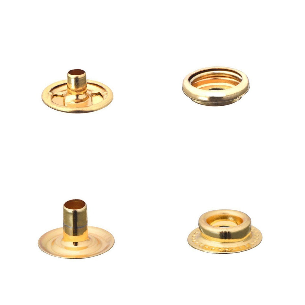 4-Part Brass Press Studs - Large