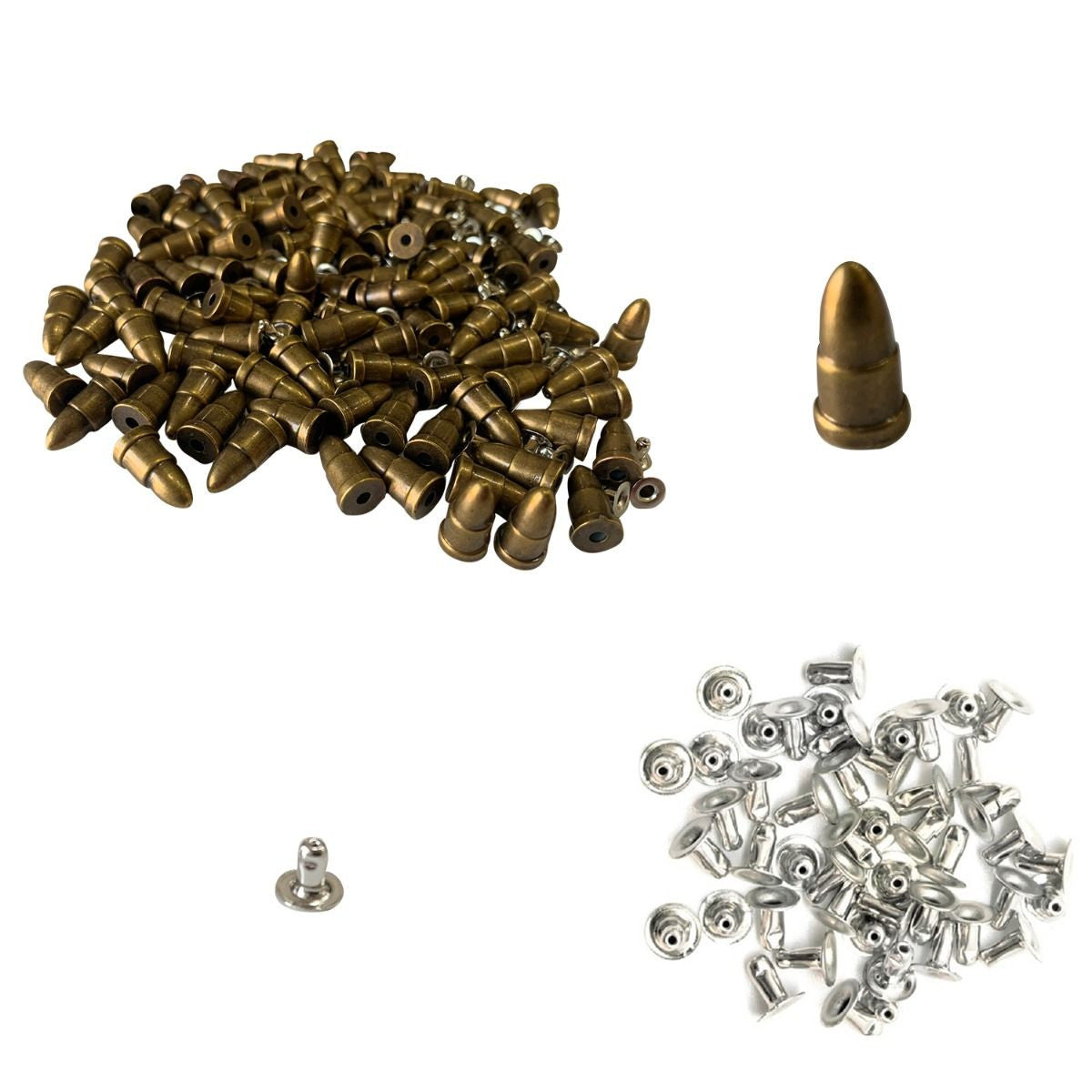 Plastic Cone Shape Studs with Base Pin - (Pack of 100)