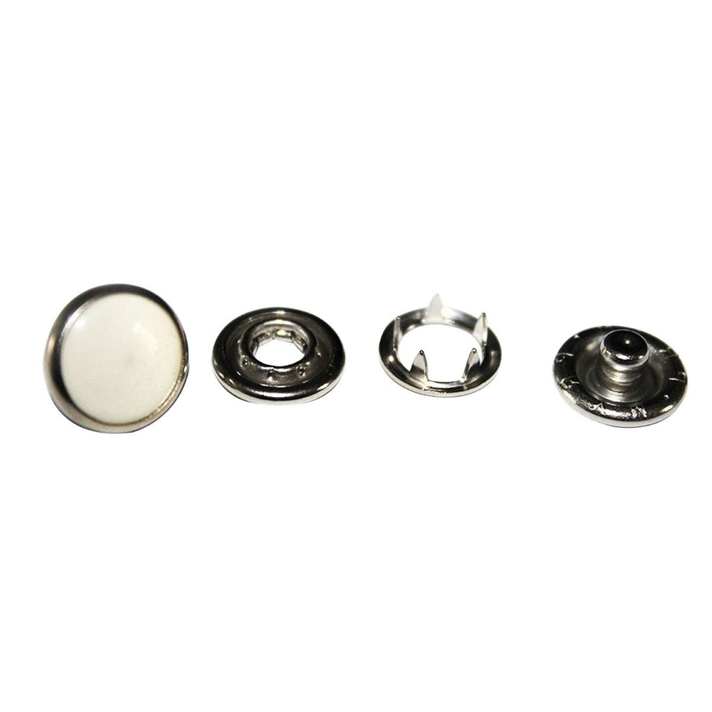 9.5mm Pearl White Cap Snap Poppers
