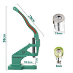 The Green Machine Hand Press® with Double Cap Tubular Rivet Die Set