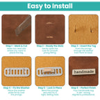 Handmade Metal Labels – 3.5cm x 1cm (Pack of 5)