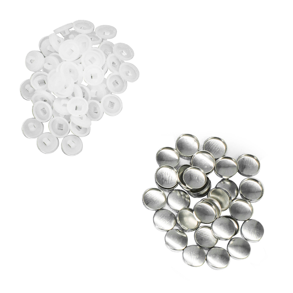 Aluminium / Plastic Button Blanks - (Pack of 50)