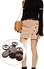 15mm 4-Part Press Studs with Colour Caps and Silver Components - Large (10 Sets)