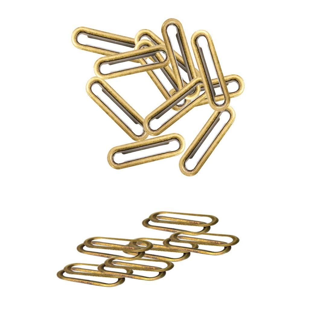 Brass Oval Eyelets with Washers and Fixing Hand Tool (Pack of 50)