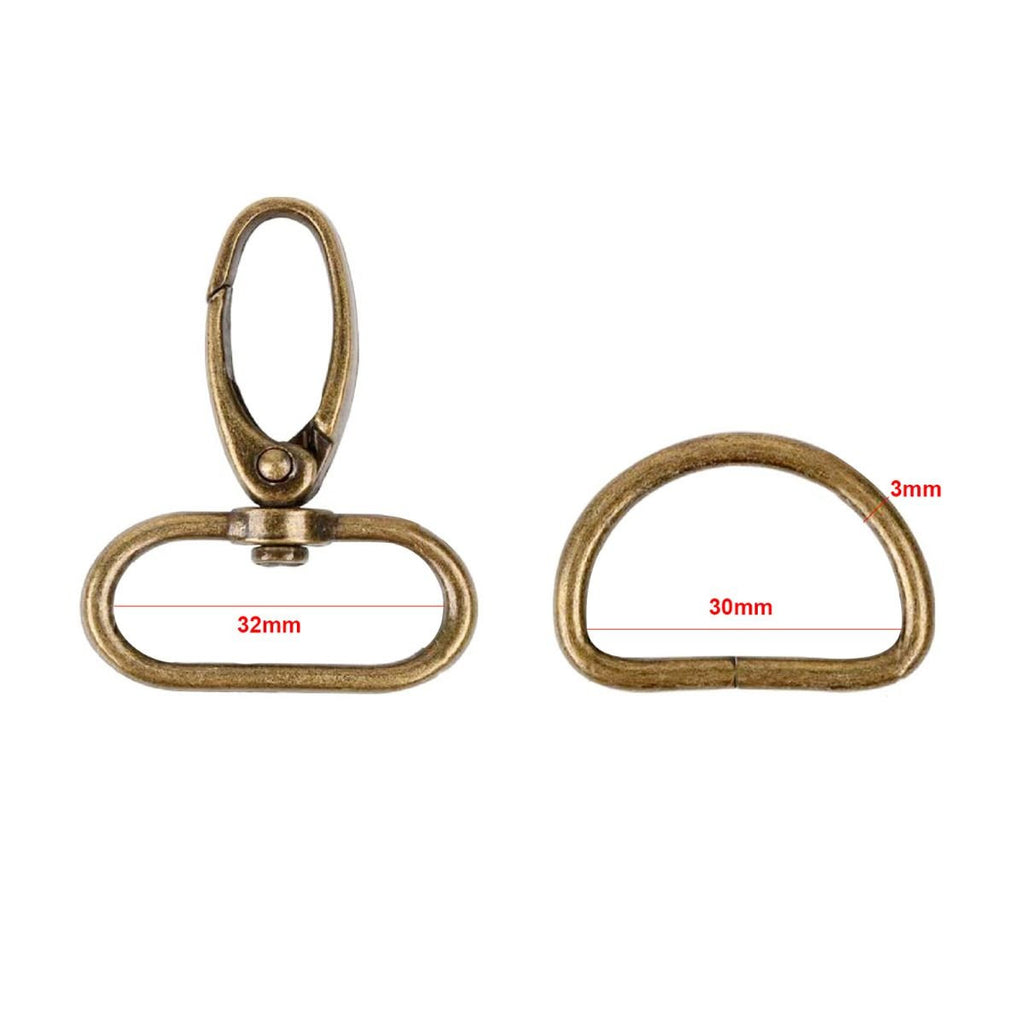 Metal Snap Hook & D Ring Pack (Pack of 20)