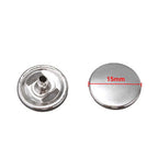 15mm Silver Press Stud Caps - Large (Pack of 1)