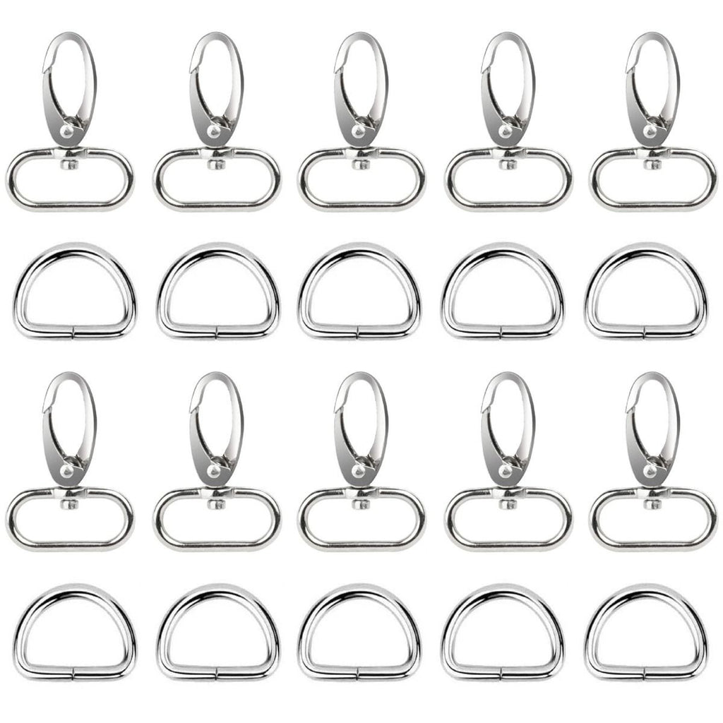 Metal Snap Hook & D Ring Pack (Pack of 20)