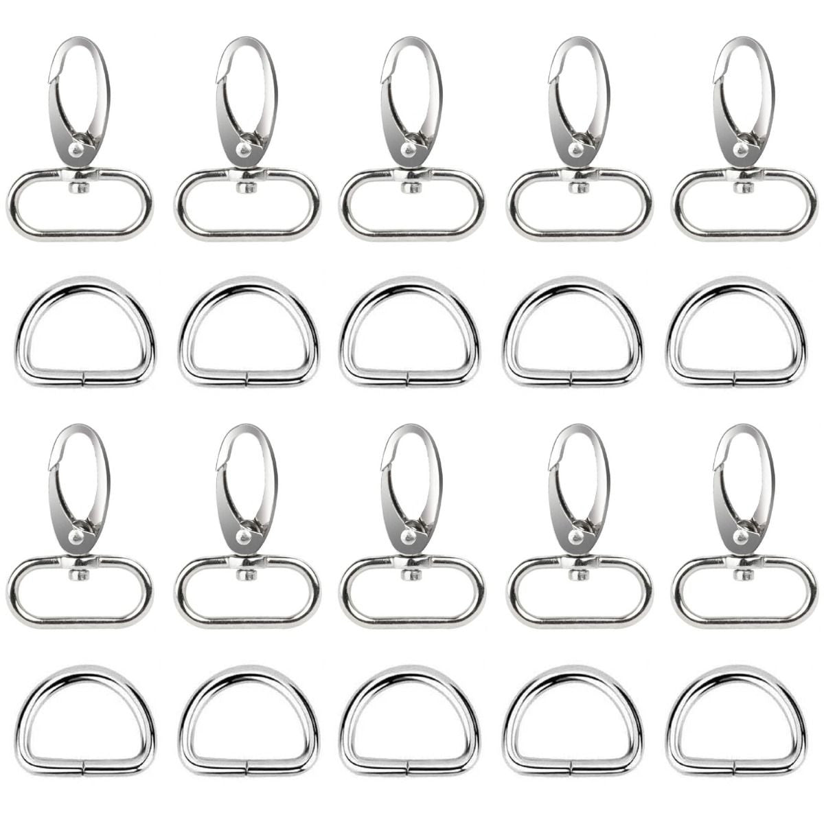 Metal Snap Hook & D Ring Pack (Pack of 20)