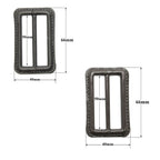 PU Leather 3-Bar Slider Buckles - (Pack of 2)