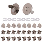 Thin Magnetic Snap Clasps - Silver