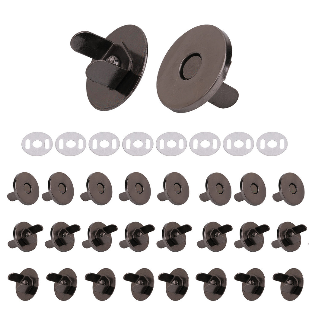 Thin Magnetic Snap Clasps - Gunmetal