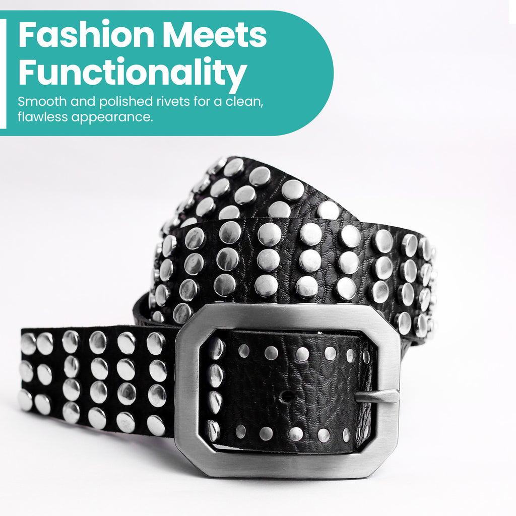 Double Cap Tubular Rivets Extra Long Studs (Pack of 50)