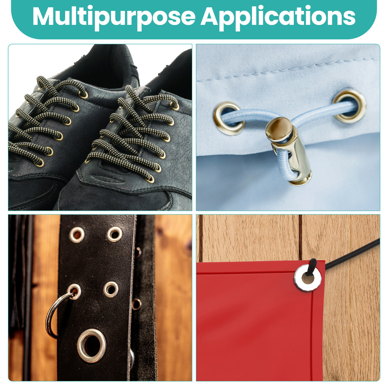 Eyelets with 3-Part Fixing Hand Tool