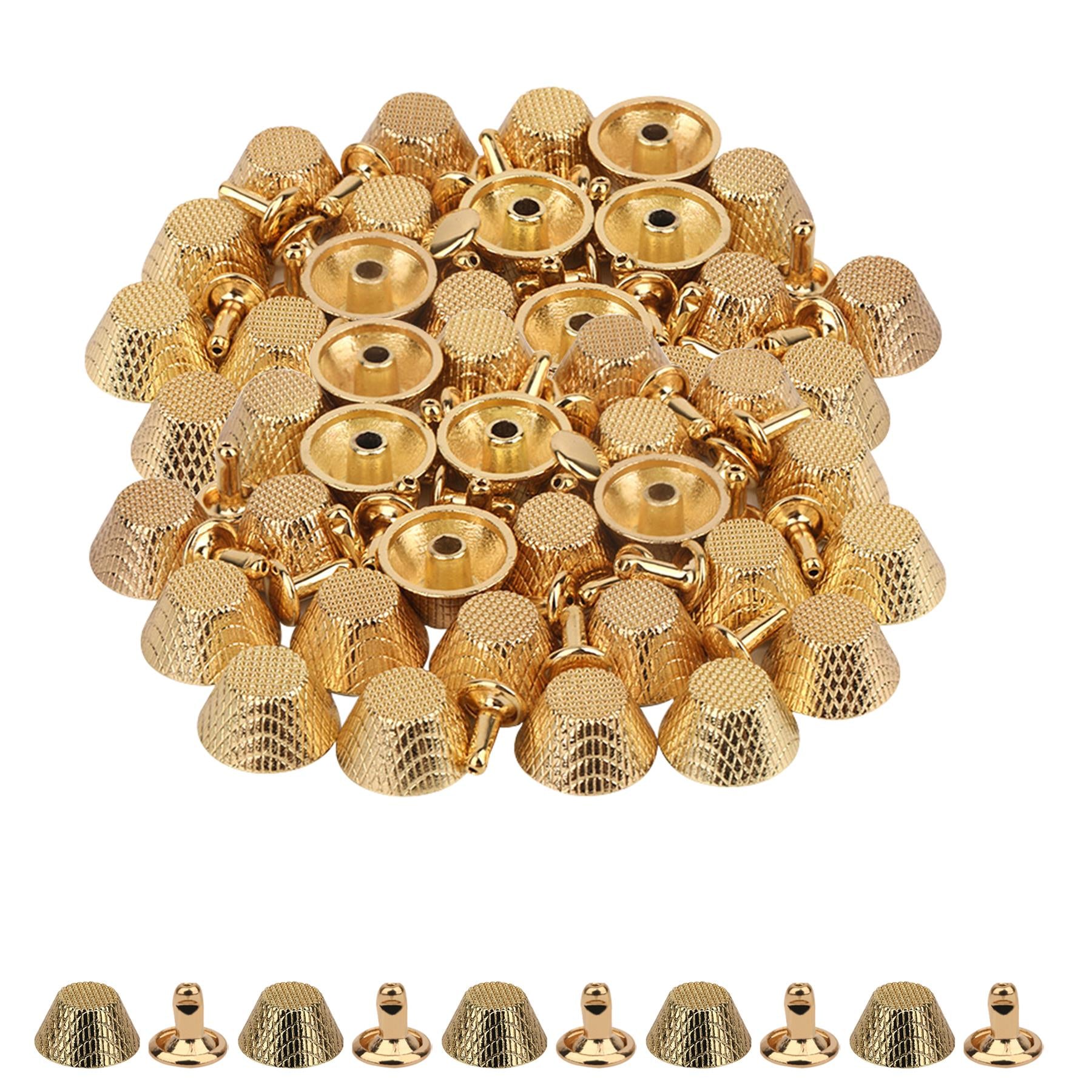 14mm Etched Mushroom Bag Feet Rivets - Pack of 25
