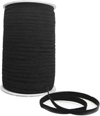 3mm Flat Elastic Cord, Black