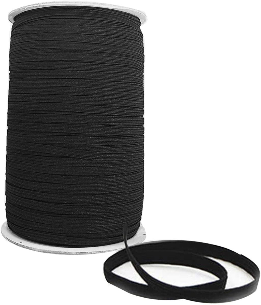 3mm Flat Elastic Cord, Black