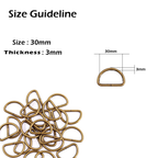 Non-Welded Metal D-Rings (Pack of 10)