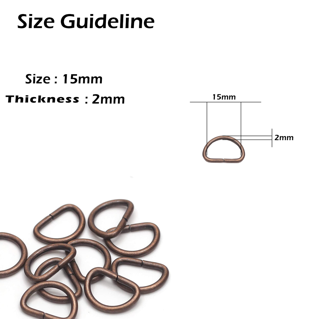 Non-Welded Metal D-Rings (Pack of 10)